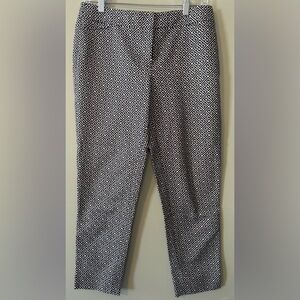 White House Black Market Black Patterned Pants
